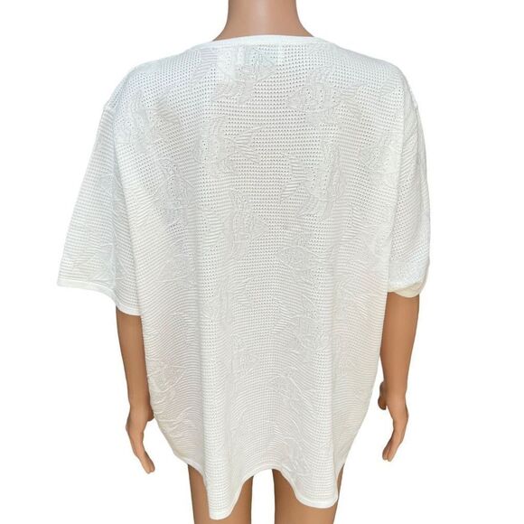 Alfred Dunner Woman’s Size 3X White 100% Acrylic Fish Design Sweater - Picture 3 of 6